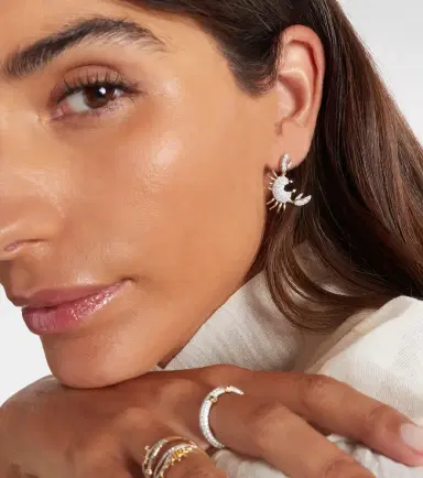 Yvonne Leon Yvonne Léon Crustacé 9kt gold single earring with diamonds | Thumbnail 3 Yvonne Leon Yvonne Léon Crustacé 9kt gold single earring with diamonds | Thumbnail 3