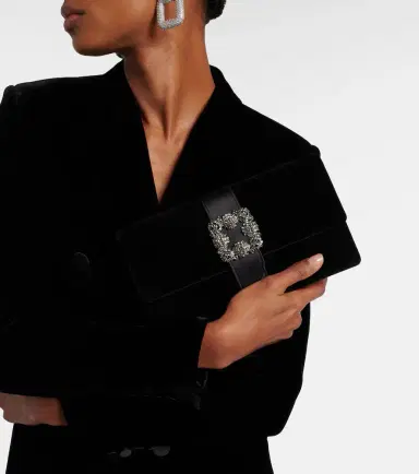 Manolo Blahnik Capri embellished velvet clutch | Thumbnail 4 Manolo Blahnik Capri embellished velvet clutch | Thumbnail 4