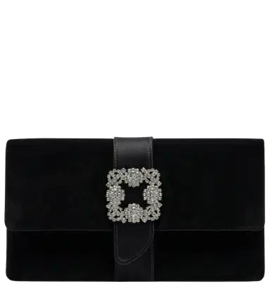 Manolo Blahnik Capri embellished velvet clutch | Thumbnail 1 Manolo Blahnik Capri embellished velvet clutch | Thumbnail 1