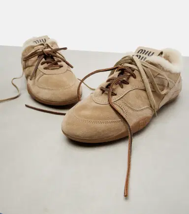 Miu Miu Gymnasium shearling-lined suede sneakers | Thumbnail 6 Miu Miu Gymnasium shearling-lined suede sneakers | Thumbnail 6