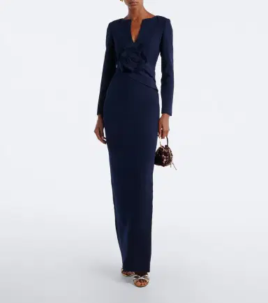 Roland Mouret Floral-appliqué crêpe gown | Thumbnail 4 Roland Mouret Floral-appliqué crêpe gown | Thumbnail 4