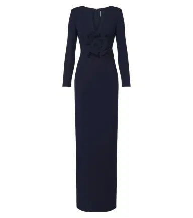 Roland Mouret Floral-appliqué crêpe gown | Thumbnail 1 Roland Mouret Floral-appliqué crêpe gown | Thumbnail 1