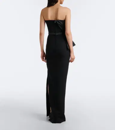 Safiyaa Kasia draped crêpe gown | Thumbnail 4 Safiyaa Kasia draped crêpe gown | Thumbnail 4