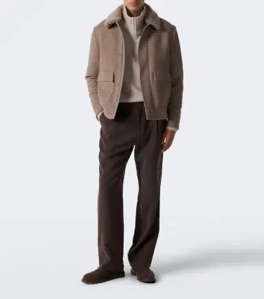 Canali Shearling-trimmed wool and cashmere jacket | Thumbnail 2 Canali Shearling-trimmed wool and cashmere jacket | Thumbnail 2