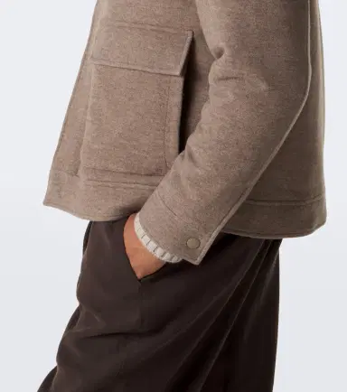 Canali Shearling-trimmed wool and cashmere jacket | Thumbnail 4 Canali Shearling-trimmed wool and cashmere jacket | Thumbnail 4