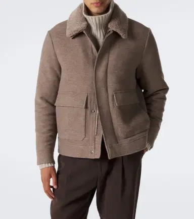 Canali Shearling-trimmed wool and cashmere jacket | Thumbnail 5 Canali Shearling-trimmed wool and cashmere jacket | Thumbnail 5