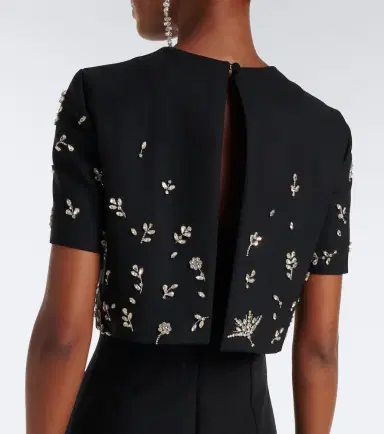 Oscar de la Renta Embellished wool-blend bustier gown | Thumbnail 2 Oscar de la Renta Embellished wool-blend bustier gown | Thumbnail 2