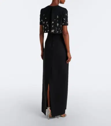 Oscar de la Renta Embellished wool-blend bustier gown | Thumbnail 3 Oscar de la Renta Embellished wool-blend bustier gown | Thumbnail 3