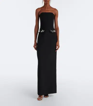Oscar de la Renta Embellished wool-blend bustier gown | Thumbnail 4 Oscar de la Renta Embellished wool-blend bustier gown | Thumbnail 4