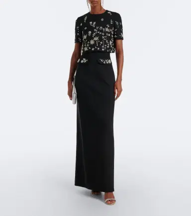 Oscar de la Renta Embellished wool-blend bustier gown | Thumbnail 7 Oscar de la Renta Embellished wool-blend bustier gown | Thumbnail 7