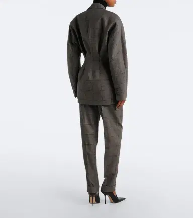 Mugler Checked wool straight pants | Thumbnail 3 Mugler Checked wool straight pants | Thumbnail 3
