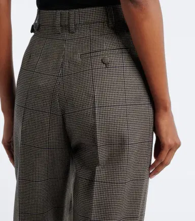 Mugler Checked wool straight pants | Thumbnail 4 Mugler Checked wool straight pants | Thumbnail 4