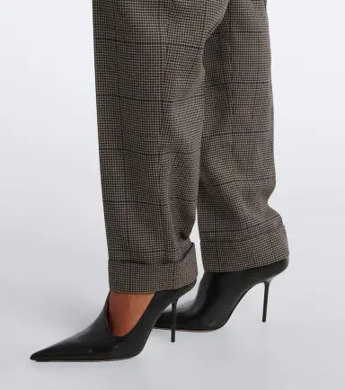 Mugler Checked wool straight pants | Thumbnail 5 Mugler Checked wool straight pants | Thumbnail 5