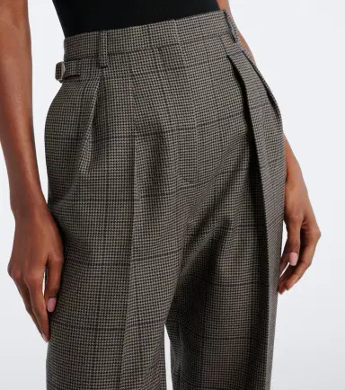 Mugler Checked wool straight pants | Thumbnail 6 Mugler Checked wool straight pants | Thumbnail 6