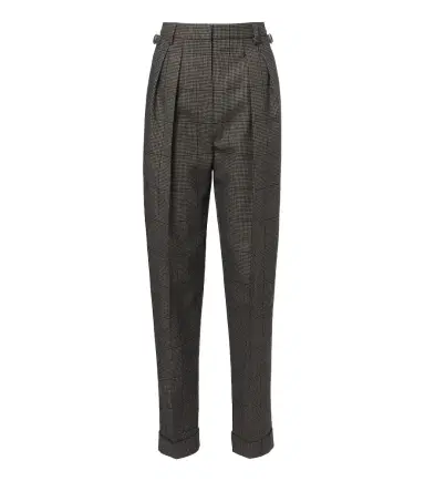 Mugler Checked wool straight pants | Thumbnail 1 Mugler Checked wool straight pants | Thumbnail 1