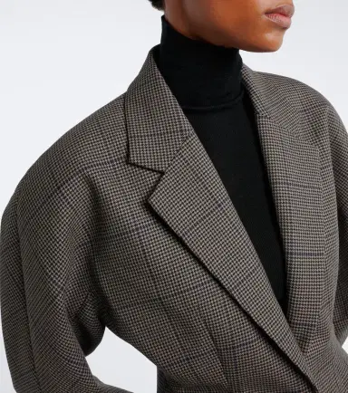 Mugler Checked oversized wool jacket | Thumbnail 4 Mugler Checked oversized wool jacket | Thumbnail 4