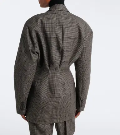 Mugler Checked oversized wool jacket | Thumbnail 6 Mugler Checked oversized wool jacket | Thumbnail 6