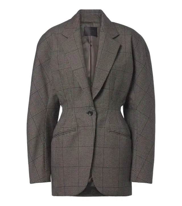 Checked oversized wool jacket Checked oversized wool jacket