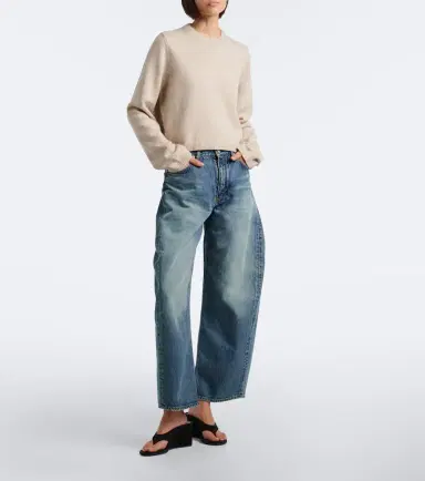 Alaia Alaïa Faded barrel-leg jeans | Thumbnail 2 Alaia Alaïa Faded barrel-leg jeans | Thumbnail 2