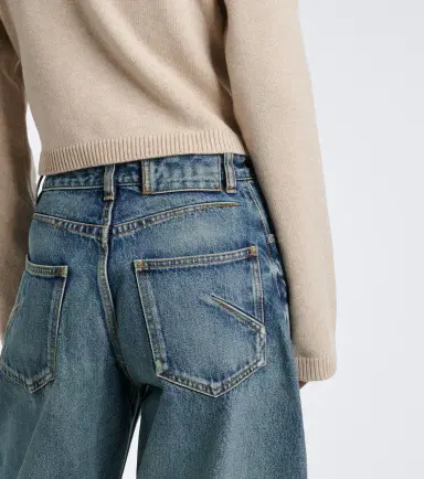 Alaia Alaïa Faded barrel-leg jeans | Thumbnail 4 Alaia Alaïa Faded barrel-leg jeans | Thumbnail 4