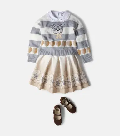 Monnalisa Patch-appliqué striped sweater | Thumbnail 4 Monnalisa Patch-appliqué striped sweater | Thumbnail 4