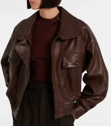 Saint Laurent Leather bomber jacket | Thumbnail 4 Saint Laurent Leather bomber jacket | Thumbnail 4