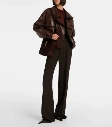 Saint Laurent Le 5 à 7 Large suede shoulder bag | Thumbnail 4 Saint Laurent Le 5 à 7 Large suede shoulder bag | Thumbnail 4