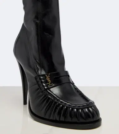 Saint Laurent Le Loafer leather knee-high boots | Thumbnail 2 Saint Laurent Le Loafer leather knee-high boots | Thumbnail 2
