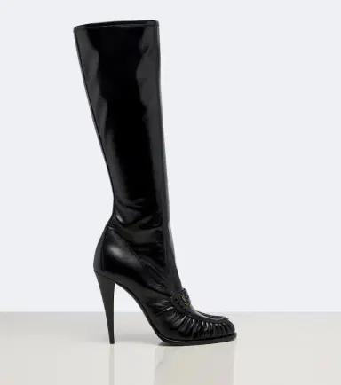 Saint Laurent Le Loafer leather knee-high boots | Thumbnail 4 Saint Laurent Le Loafer leather knee-high boots | Thumbnail 4