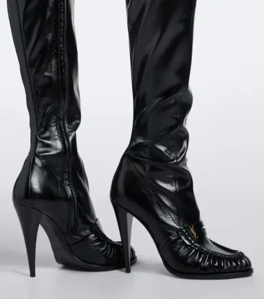 Saint Laurent Le Loafer leather knee-high boots | Thumbnail 5 Saint Laurent Le Loafer leather knee-high boots | Thumbnail 5