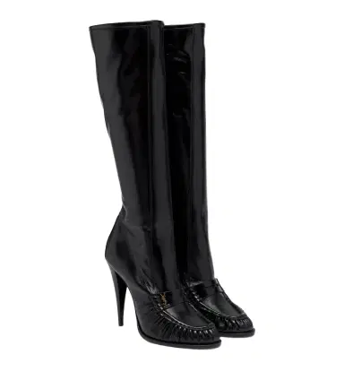 Saint Laurent Le Loafer leather knee-high boots | Thumbnail 1 Saint Laurent Le Loafer leather knee-high boots | Thumbnail 1