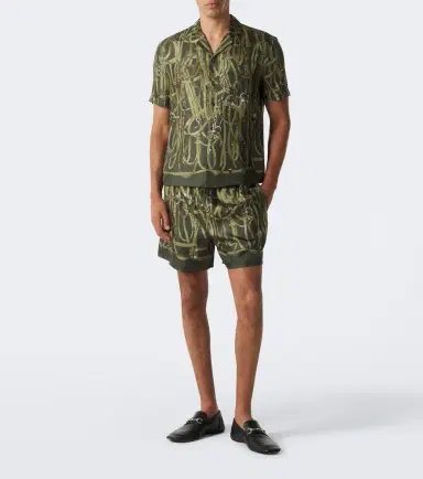 Gucci Printed silk twill bowling shirt | Thumbnail 4 Gucci Printed silk twill bowling shirt | Thumbnail 4