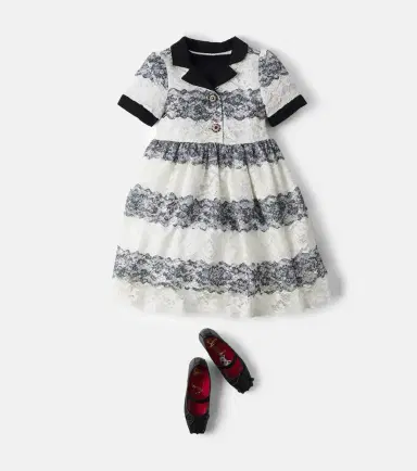 Patachou Striped lace dress | Thumbnail 4 Patachou Striped lace dress | Thumbnail 4