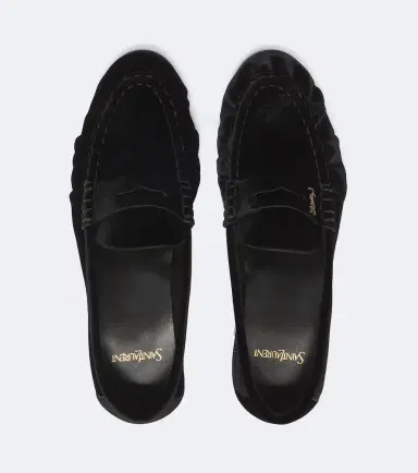 Saint Laurent Le Loafer velvet penny loafers | Thumbnail 5 Saint Laurent Le Loafer velvet penny loafers | Thumbnail 5