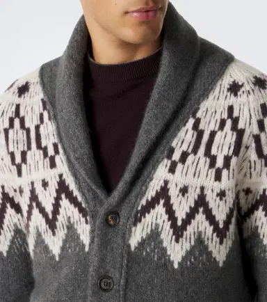 Eleventy Cashmere and silk jacquard cardigan | Thumbnail 4 Eleventy Cashmere and silk jacquard cardigan | Thumbnail 4