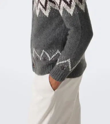 Eleventy Cashmere and silk jacquard cardigan | Thumbnail 6 Eleventy Cashmere and silk jacquard cardigan | Thumbnail 6