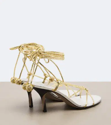 Jacquemus Tourni metallic leather sandals | Thumbnail 2 Jacquemus Tourni metallic leather sandals | Thumbnail 2
