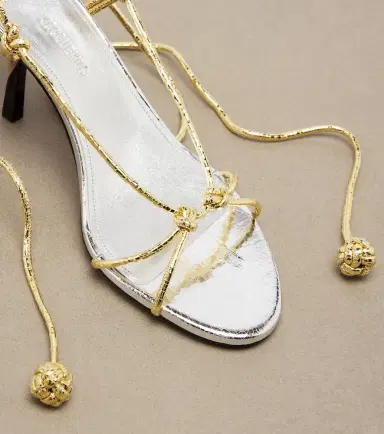 Jacquemus Tourni metallic leather sandals | Thumbnail 3 Jacquemus Tourni metallic leather sandals | Thumbnail 3