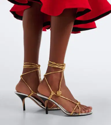 Jacquemus Tourni metallic leather sandals | Thumbnail 6 Jacquemus Tourni metallic leather sandals | Thumbnail 6
