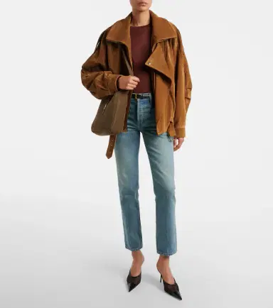 Saint Laurent Le 5 à 7 Supple Small suede shoulder bag | Thumbnail 5 Saint Laurent Le 5 à 7 Supple Small suede shoulder bag | Thumbnail 5
