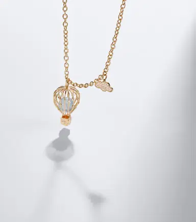 Sydney Evan Hot Air Balloon and Cloud 14kt gold chain necklace with aquamarine and diamonds | Thumbnail 6 Sydney Evan Hot Air Balloon and Cloud 14kt gold chain necklace with aquamarine and diamonds | Thumbnail 6