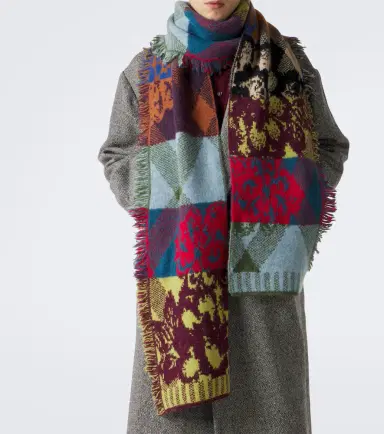 Dries Van Noten Jacquard wool-blend scarf | Thumbnail 3 Dries Van Noten Jacquard wool-blend scarf | Thumbnail 3