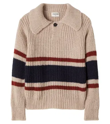Cozmo Striped polo sweater | Thumbnail 1 Cozmo Striped polo sweater | Thumbnail 1