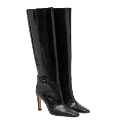 Malone Souliers Raven croc-effect leather knee-high boots | Thumbnail 1 Malone Souliers Raven croc-effect leather knee-high boots | Thumbnail 1