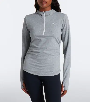 Adidas by Stella McCartney Logo jersey half-zip hoodie | Thumbnail 4 Adidas by Stella McCartney Logo jersey half-zip hoodie | Thumbnail 4