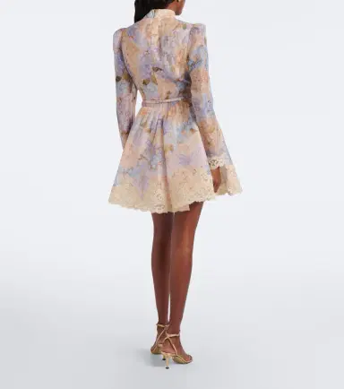 Zimmermann Valiant floral silk and linen minidress | Thumbnail 2 Zimmermann Valiant floral silk and linen minidress | Thumbnail 2