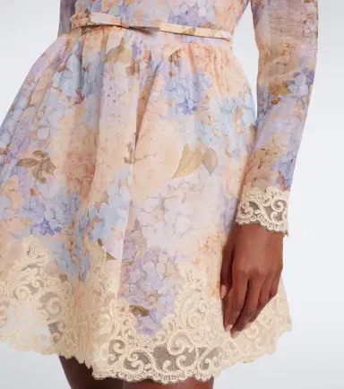 Zimmermann Valiant floral silk and linen minidress | Thumbnail 4 Zimmermann Valiant floral silk and linen minidress | Thumbnail 4
