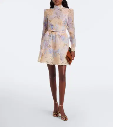Zimmermann Valiant floral silk and linen minidress | Thumbnail 5 Zimmermann Valiant floral silk and linen minidress | Thumbnail 5