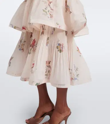 Zimmermann Pleated tiered floral midi dress | Thumbnail 4 Zimmermann Pleated tiered floral midi dress | Thumbnail 4