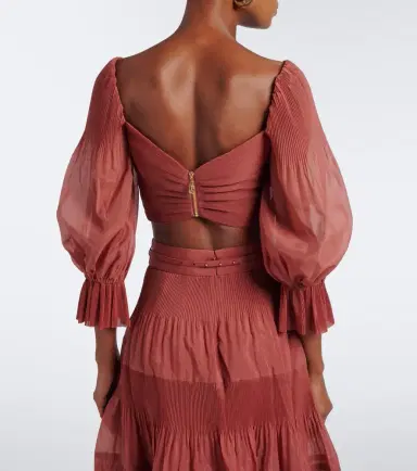 Zimmermann Pleated crop top | Thumbnail 2 Zimmermann Pleated crop top | Thumbnail 2
